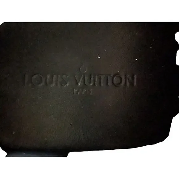 LOUIS VUITTON LV Damier High Top Sneakers Double Zip Black 9.5 Lace Up - Picture 6 of 14